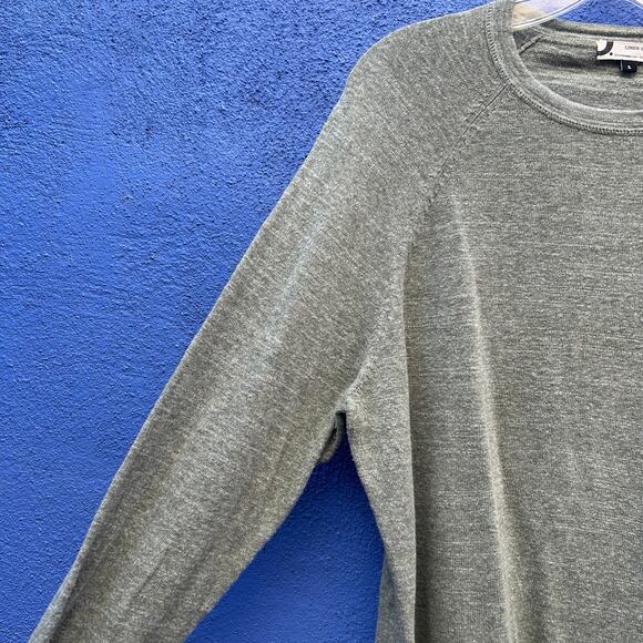 dressman linen blend raglan knit long sleeve pop over top - Picture 3 of 5